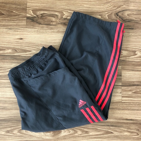 adidas Pants - Adidas Capri Gray/Pink Athletic Pants Size Large